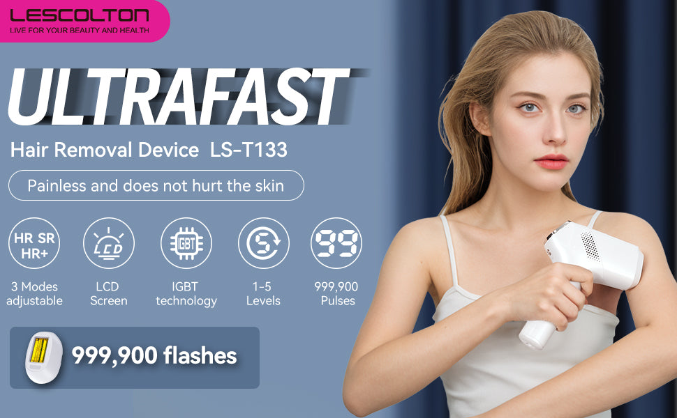 Home Use IPL Hair Removal Device IGBT Hair Removal for Women Permanent Hair Removal Painless Professional Hair Remover for Body Face and Bikini 999900 Flashes - SmartGatelb