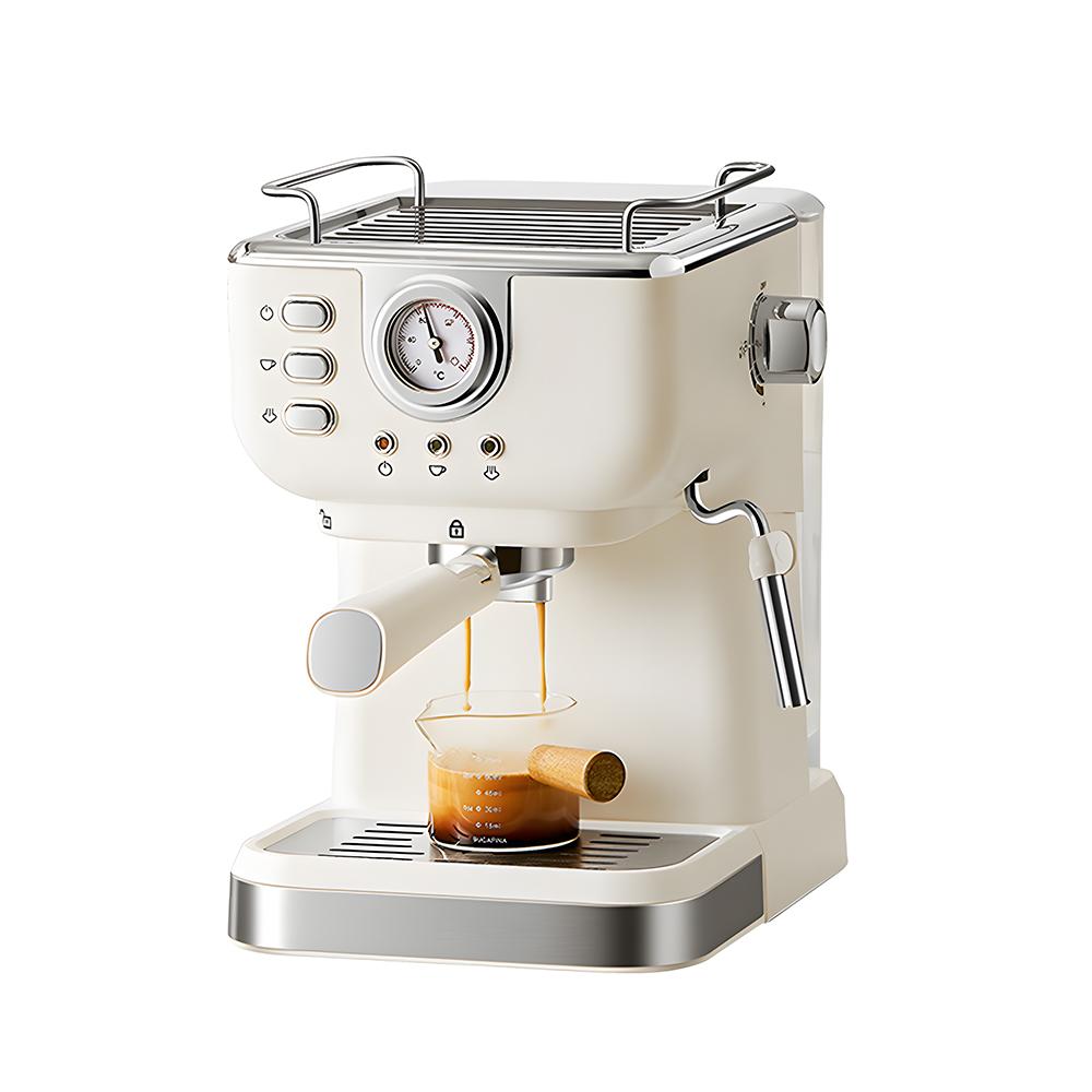 Moccona Espresso Coffee Machine 20 Bar Stainless Steel Espresso Maker with Milk Frother Steam Wand 2 In 1 - SmartGatelb