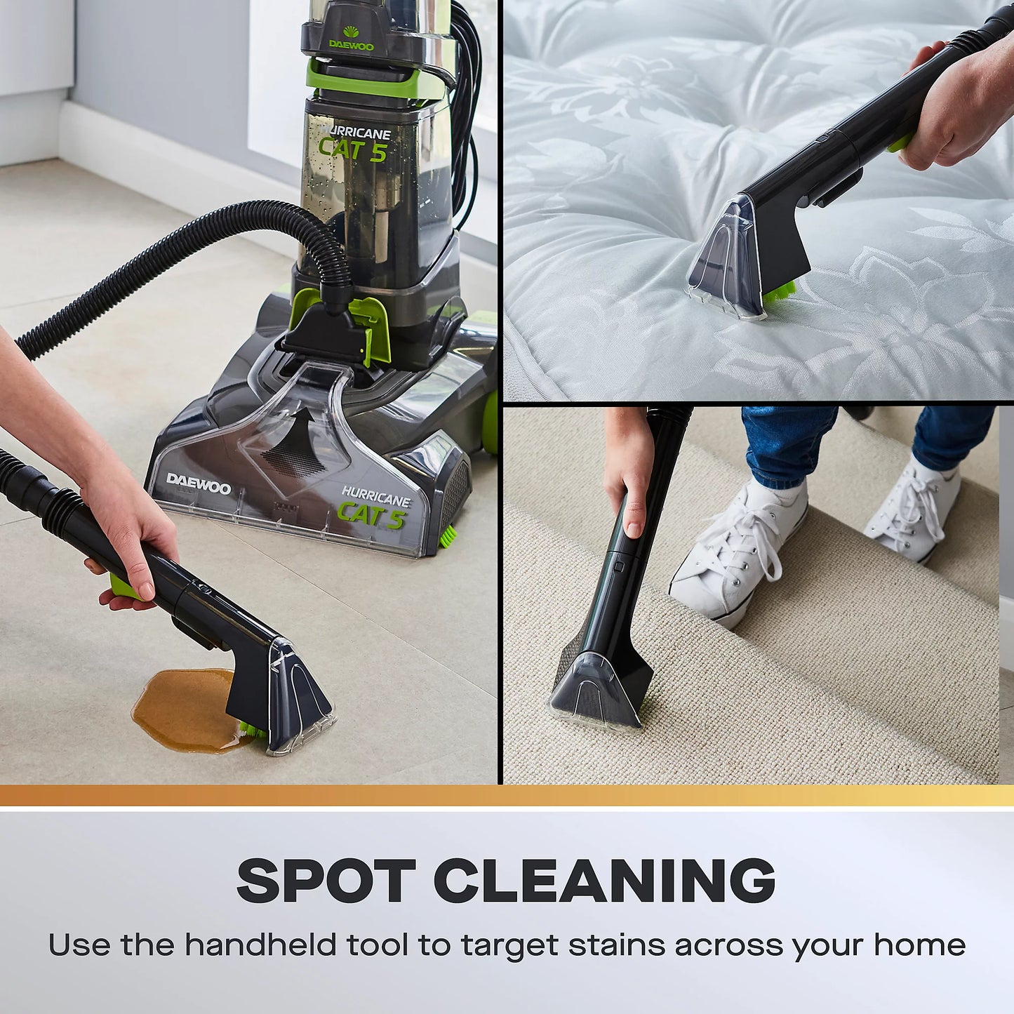 Daewoo Hurricane Cat 5 Upright Carpet Washer with Handheld Upholstery Tool