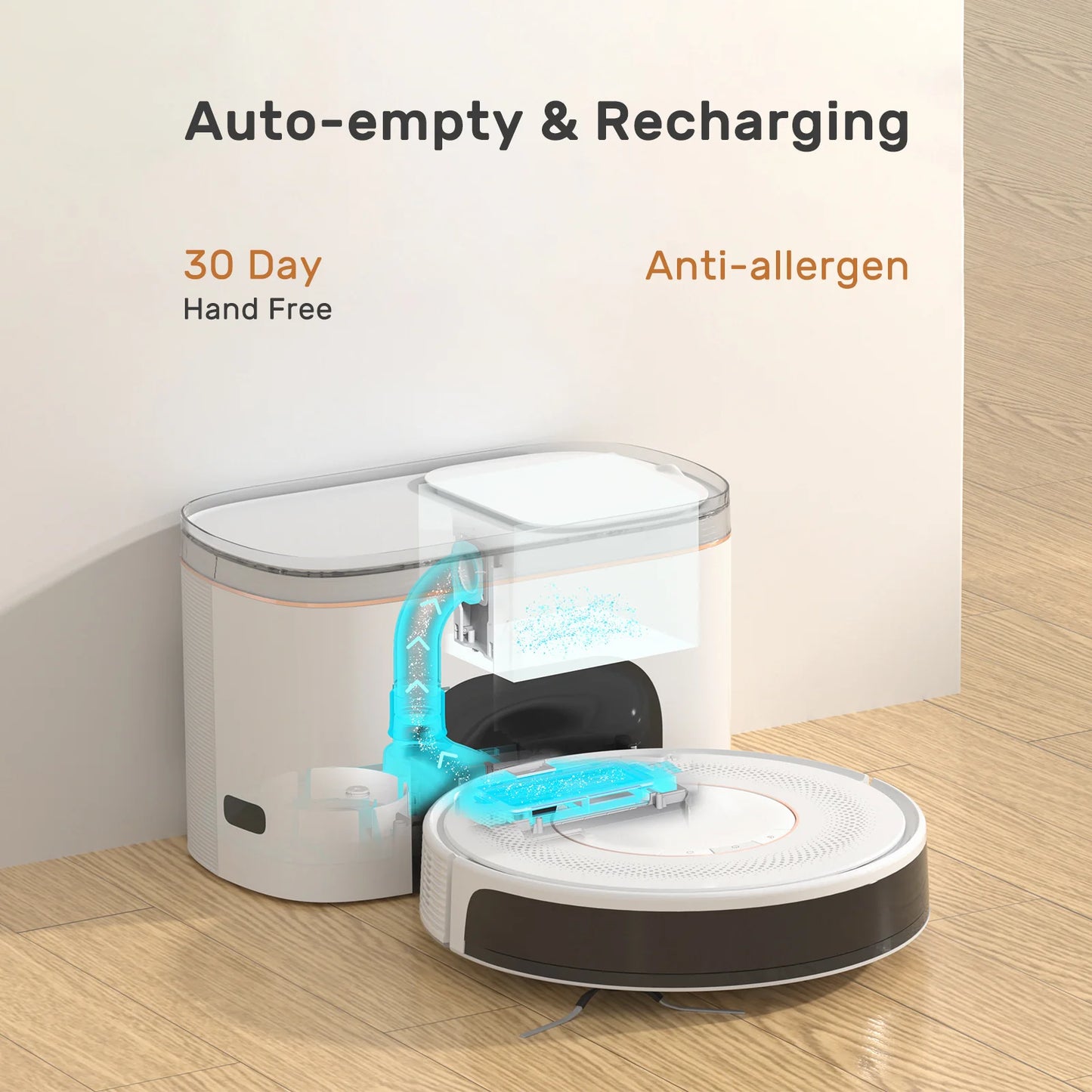 Verefa V60 Pro Robot Vacuum Cleaner – Self-Emptying, Smart Mapping, Powerful Suction, Wi-Fi App & Voice Control