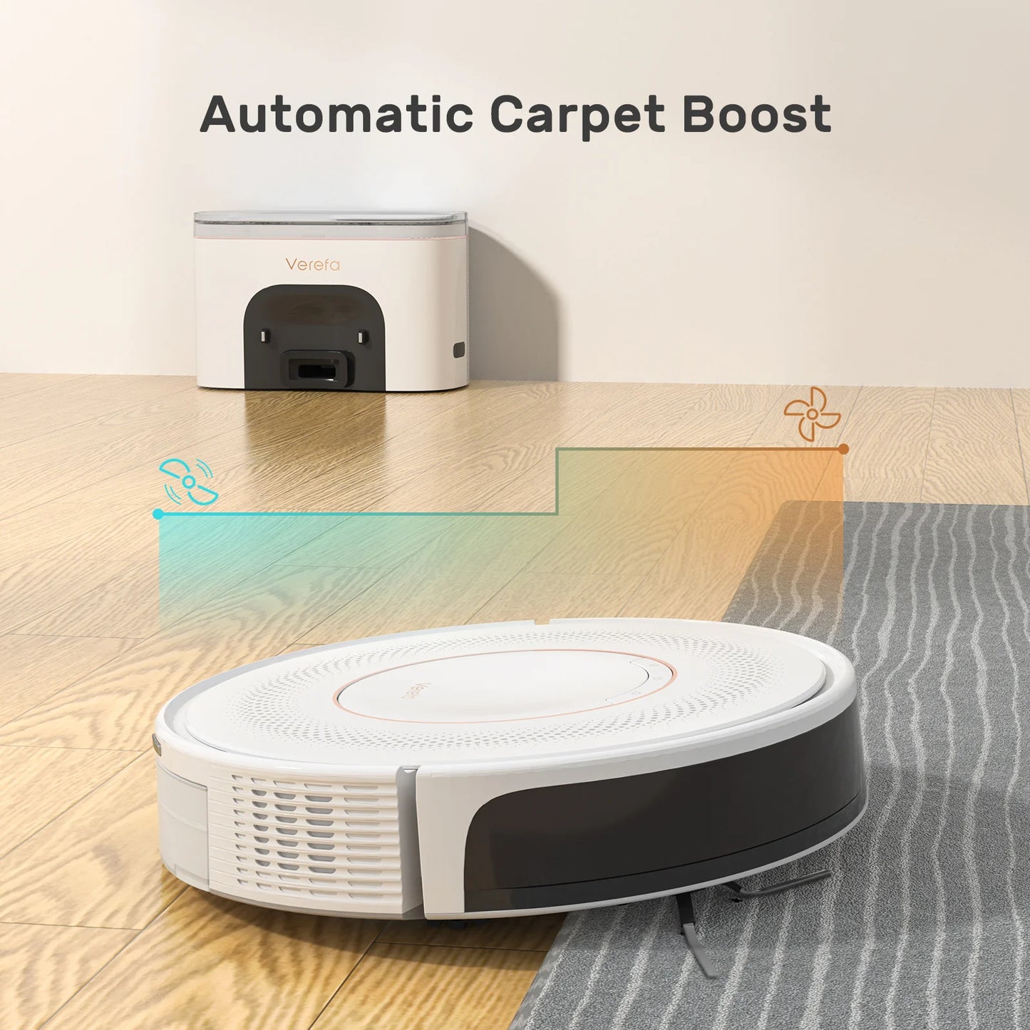 Verefa V60 Pro Robot Vacuum Cleaner – Self-Emptying, Smart Mapping, Powerful Suction, Wi-Fi App & Voice Control