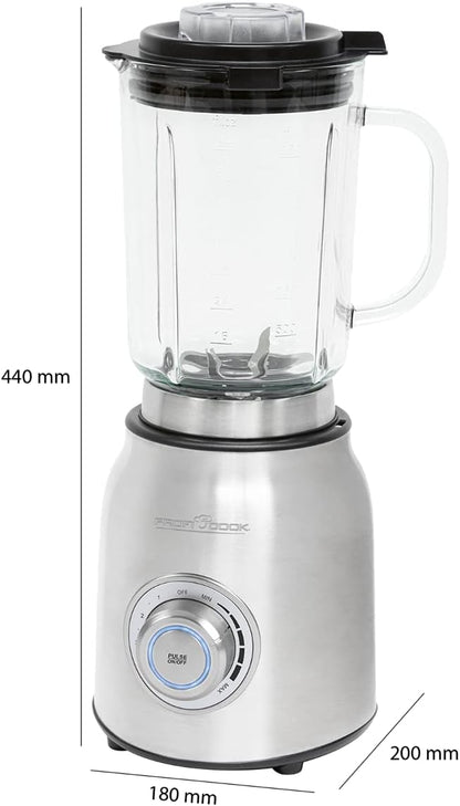 ProfiCook PC-UM 1207 Universal Mixer | 3 Levels | 1.75 Litre Glass Container | 1200 Watt