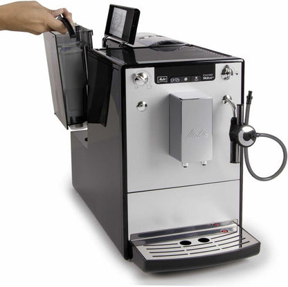 Melitta E957-103 Caffee Solo & Perfect Milk Espresso and Cappucino Maker with Grinder, Silver/Balck - SmartGatelb