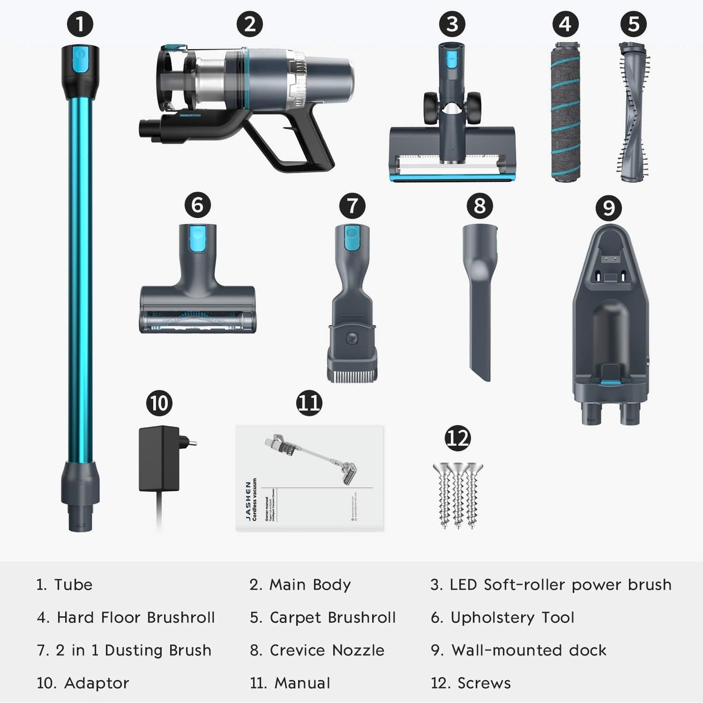 JASHEN V18 Cordless Vacuum Cleaner,Powerful Stick Vacuum with 26Kpa Suction - SmartGatelb