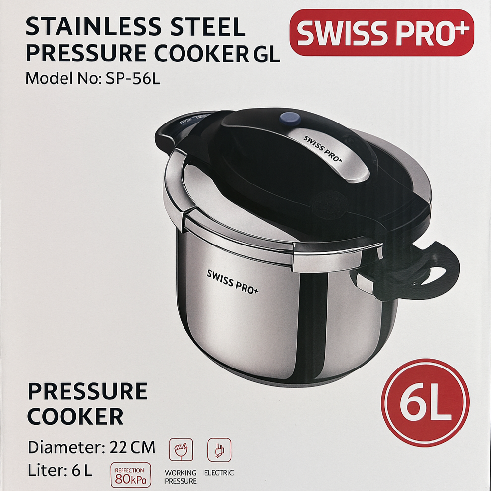 SWISS PRO+ SP-PS6L PRESSURE COOKER 6L
