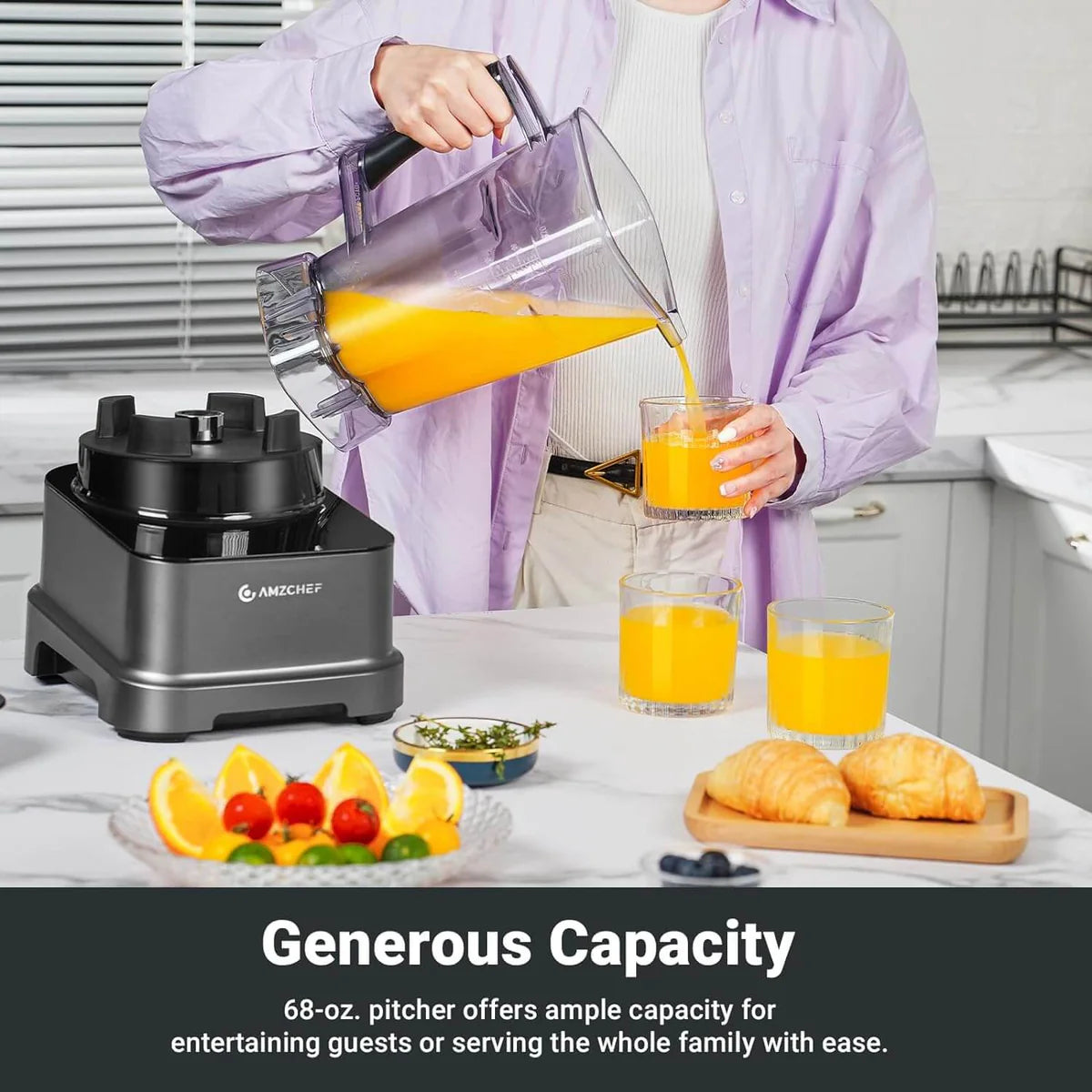 AMZCHEF Smoothie Maker To Go - Antioxidanten vacuüm flessenblender met AMZCHEF Smoothie Maker To Go - Antioxidanten vacuüm flessenblender met