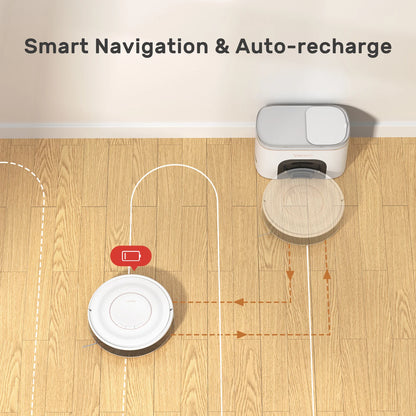Verefa V60 Pro Robot Vacuum Cleaner – Self-Emptying, Smart Mapping, Powerful Suction, Wi-Fi App & Voice Control